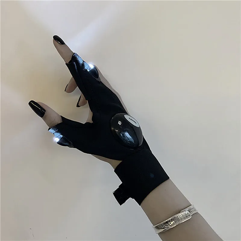 "HARAJUKU DARK HALF FINGER" GLOWING GLOVES K110805