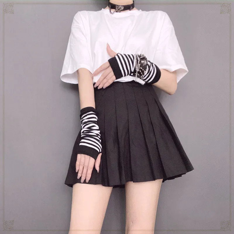 "HARAJUKU STRIPED" SUN PROTECTION SLEEVES OVERSLEEVE N052801