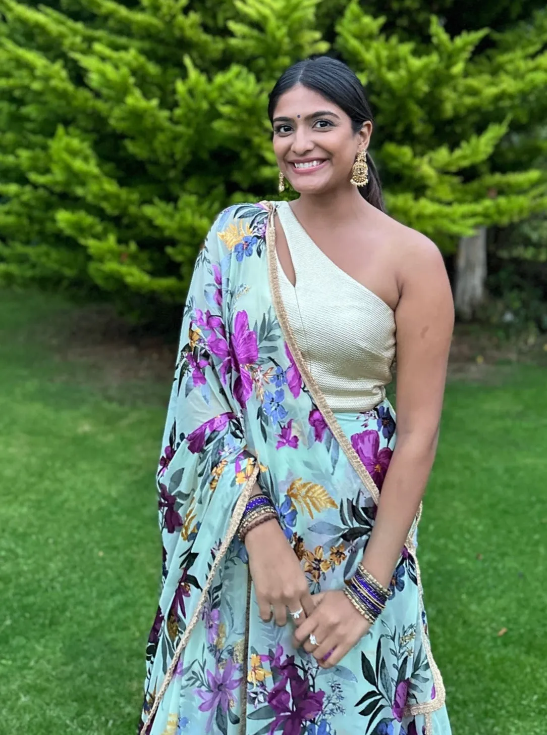 RAISA Floral Burnout Dupatta