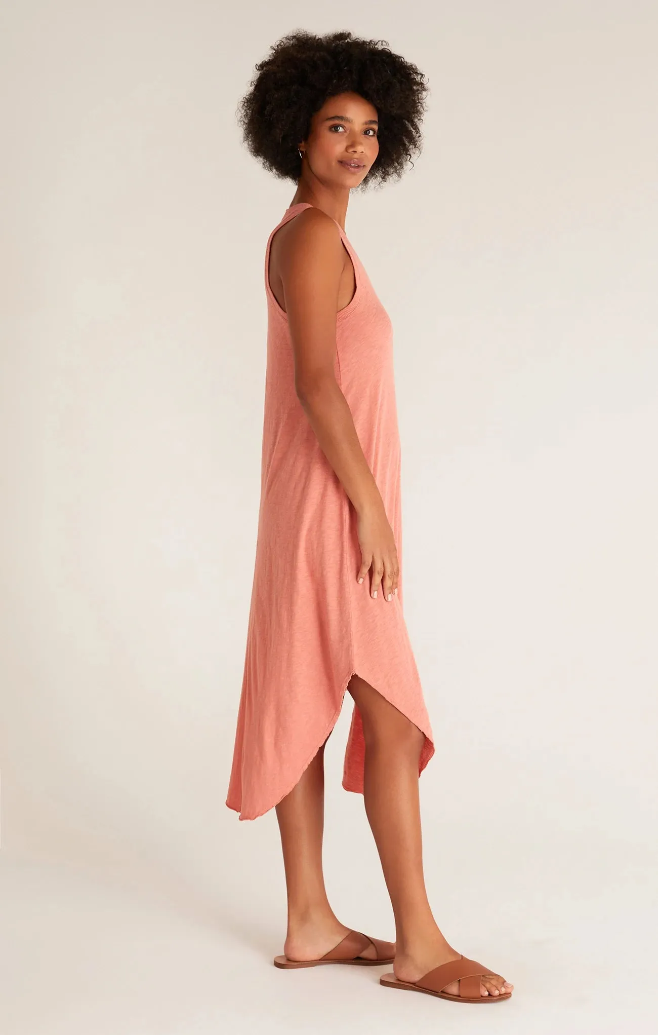 Reverie midi dress in canyon rose