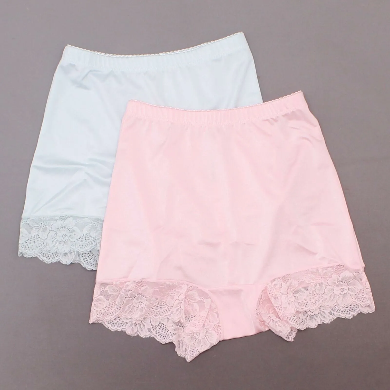 Rhonda Shear 2 Pack Smooth Pin Up Panties With Lace Trim Pink/ Mint Medium