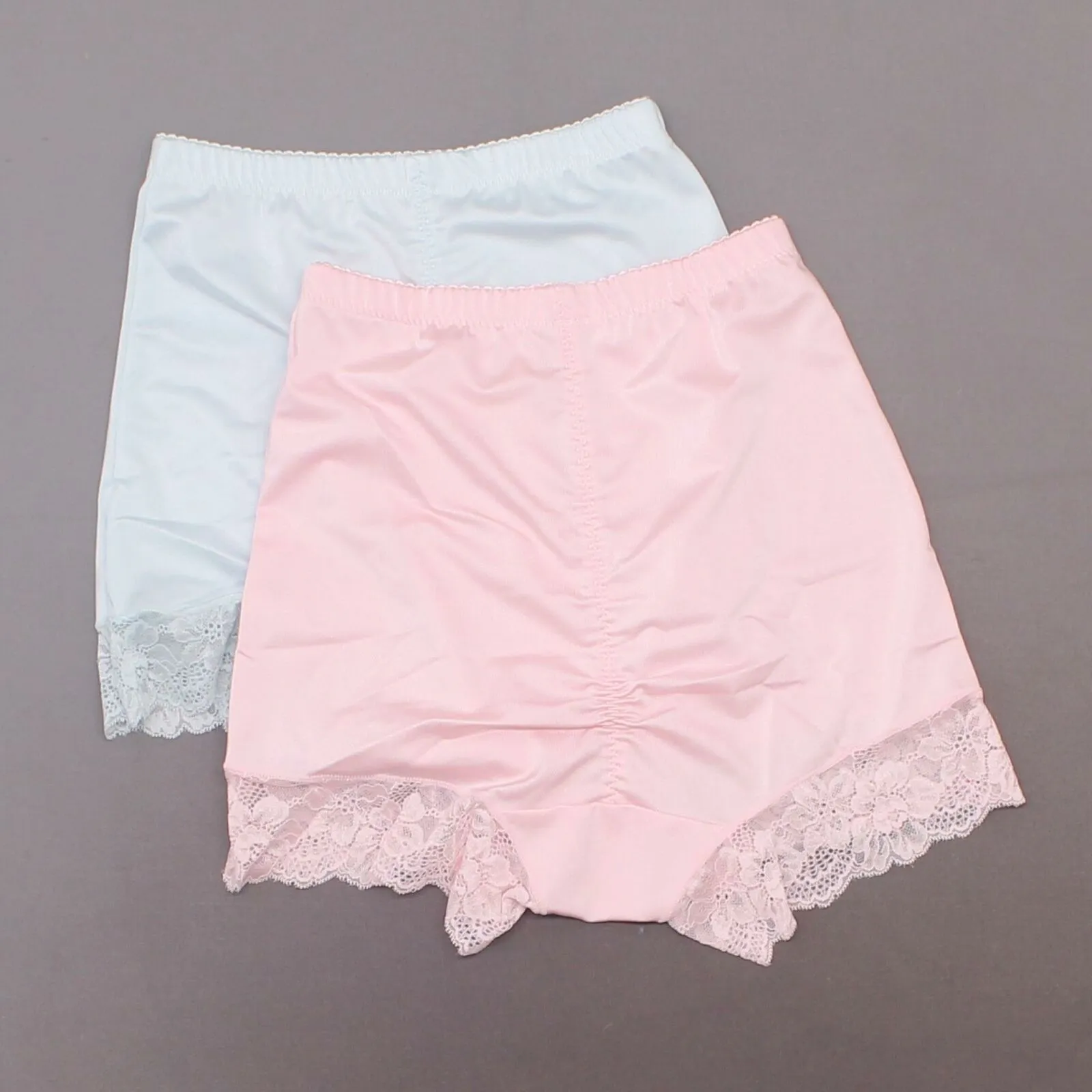 Rhonda Shear 2 Pack Smooth Pin Up Panties With Lace Trim Pink/ Mint Medium