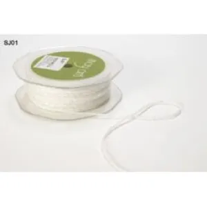 Ribbon - 1/8" Metallic Sparkle String Ribbon - White