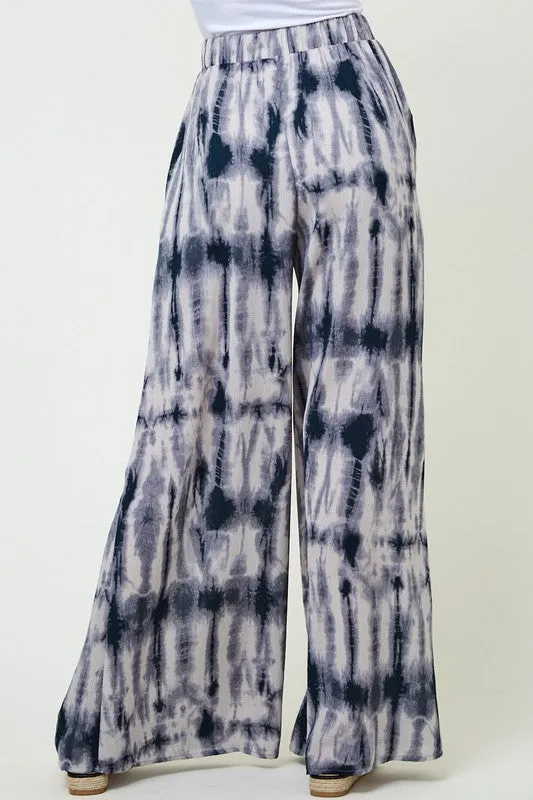 RINA TIE DYE WIDE LEG PANTS