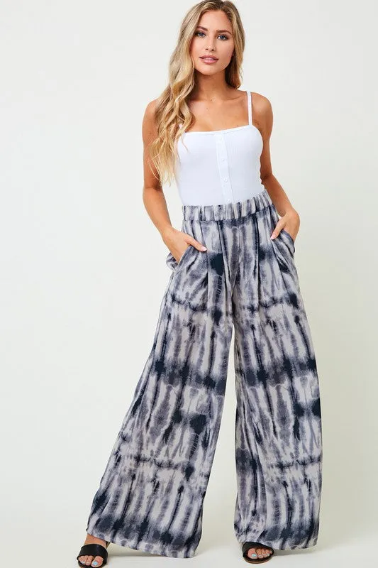 RINA TIE DYE WIDE LEG PANTS