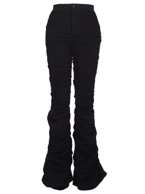 Ruched Flared Trousers