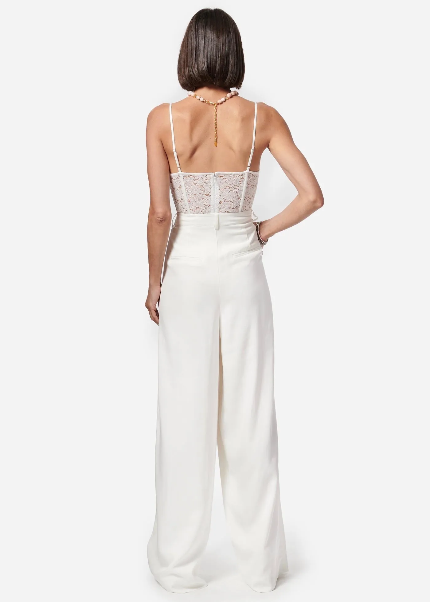 Rylie Rayon Twill Pant (White)