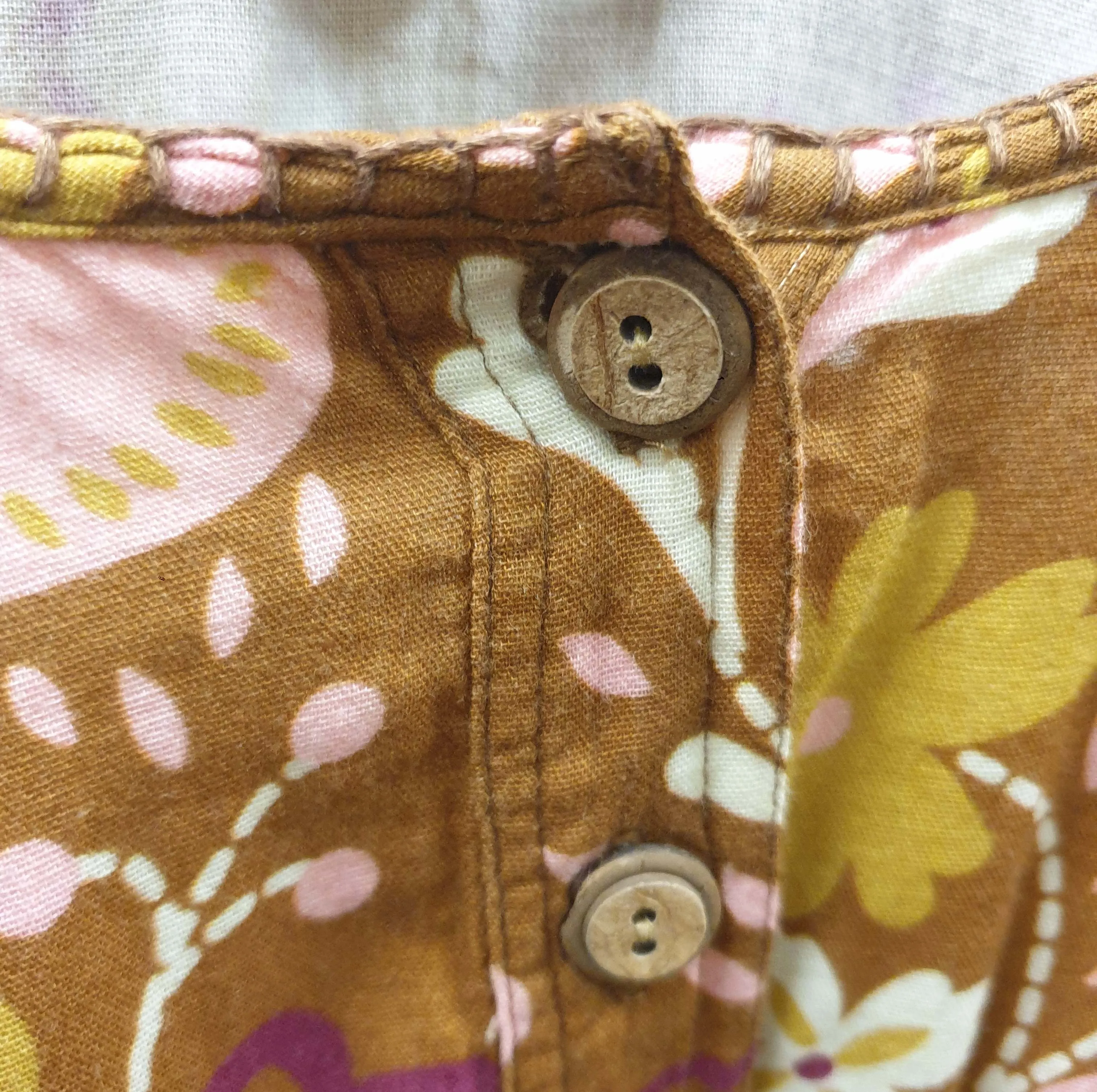 Sage & Claire mustard print long sleeve dress size M