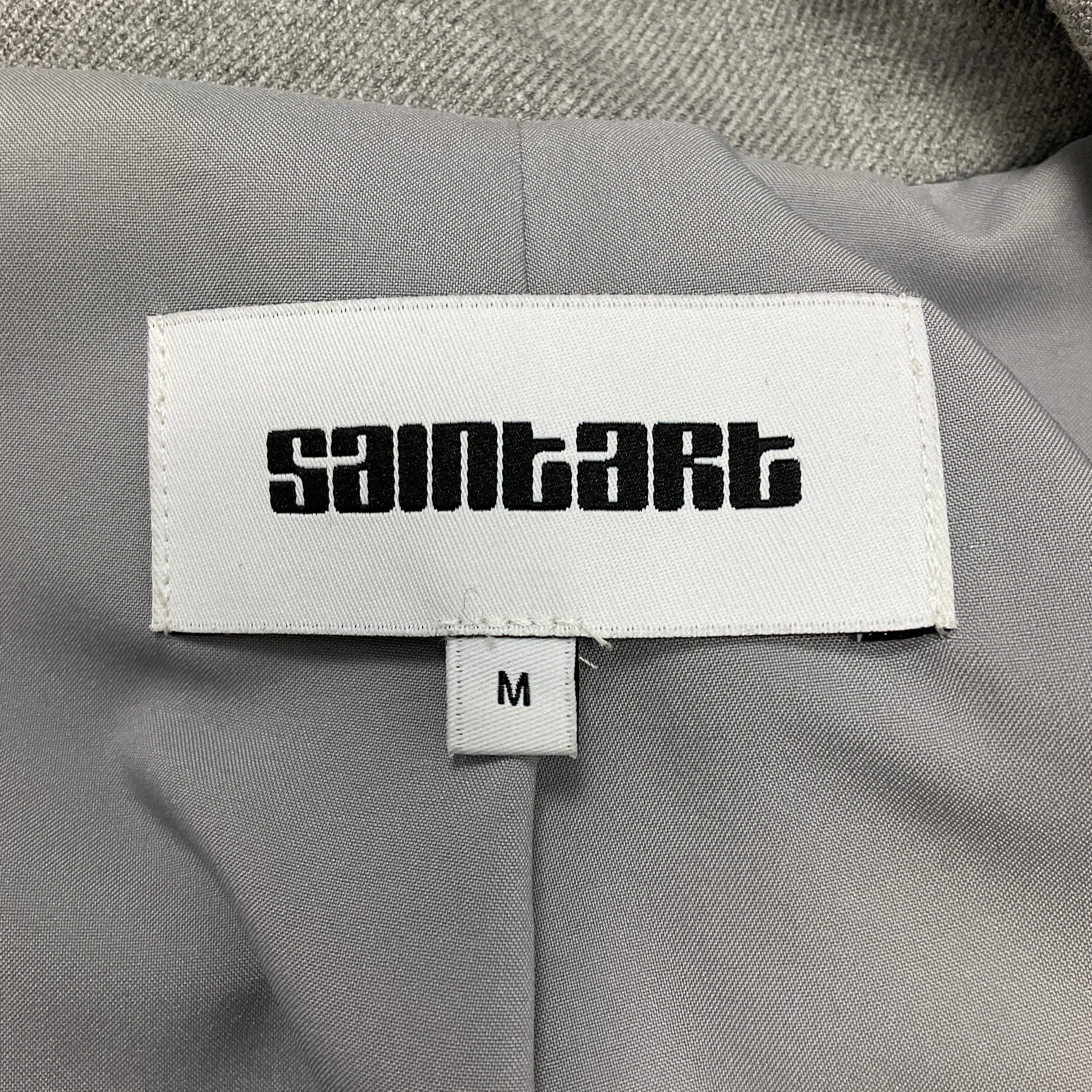 Saint Art Light Grey Jacket and Pants Two-Piece Suit Set
