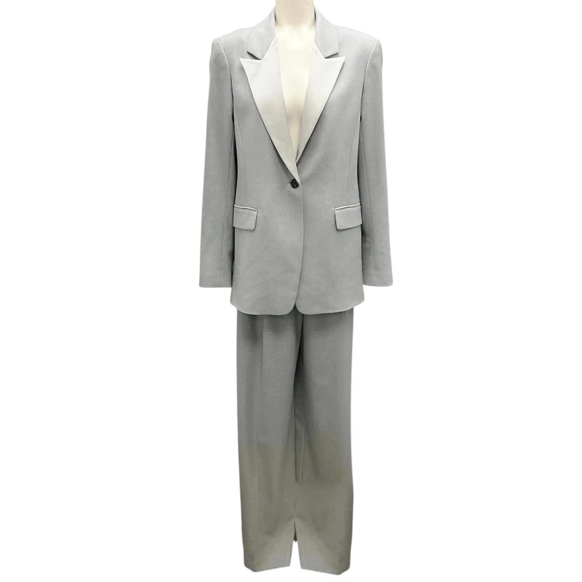 Saint Art Light Grey Jacket and Pants Two-Piece Suit Set