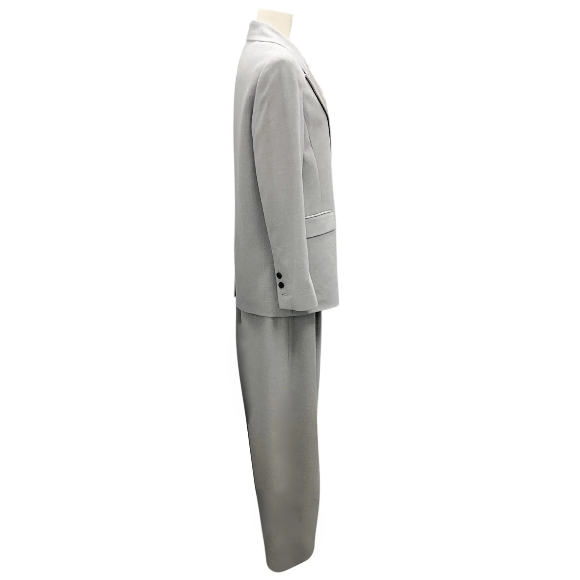 Saint Art Light Grey Jacket and Pants Two-Piece Suit Set