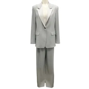 Saint Art Light Grey Jacket and Pants Two-Piece Suit Set