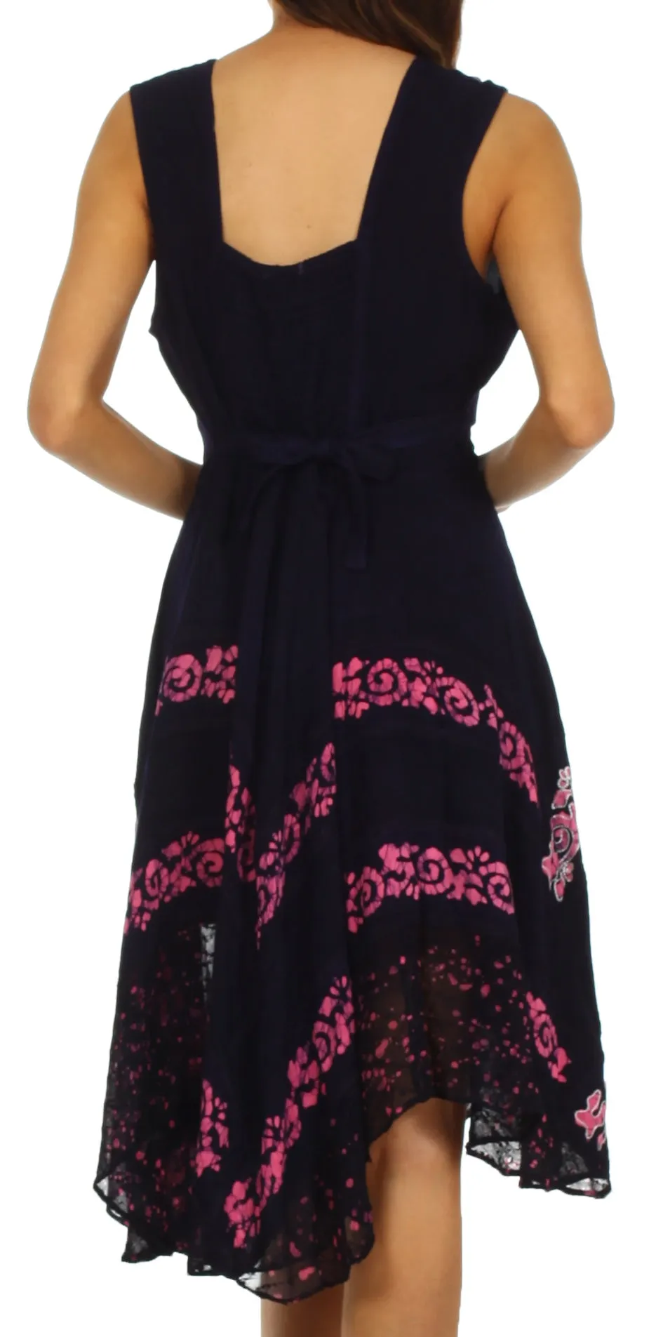 Sakkas Briar Rose Batik Corset Style Dress