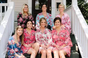 Sale! Bridesmaid Robes -Floral Cotton Robes -Getting Ready Robes -Bridal Party -Kimono Robe***Discount for Multi Orders, Please message us**