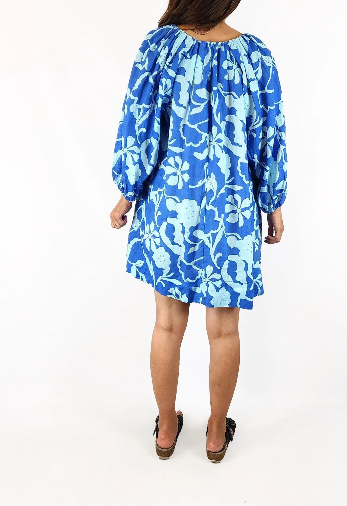 Seed blue linen oversize dress size 8