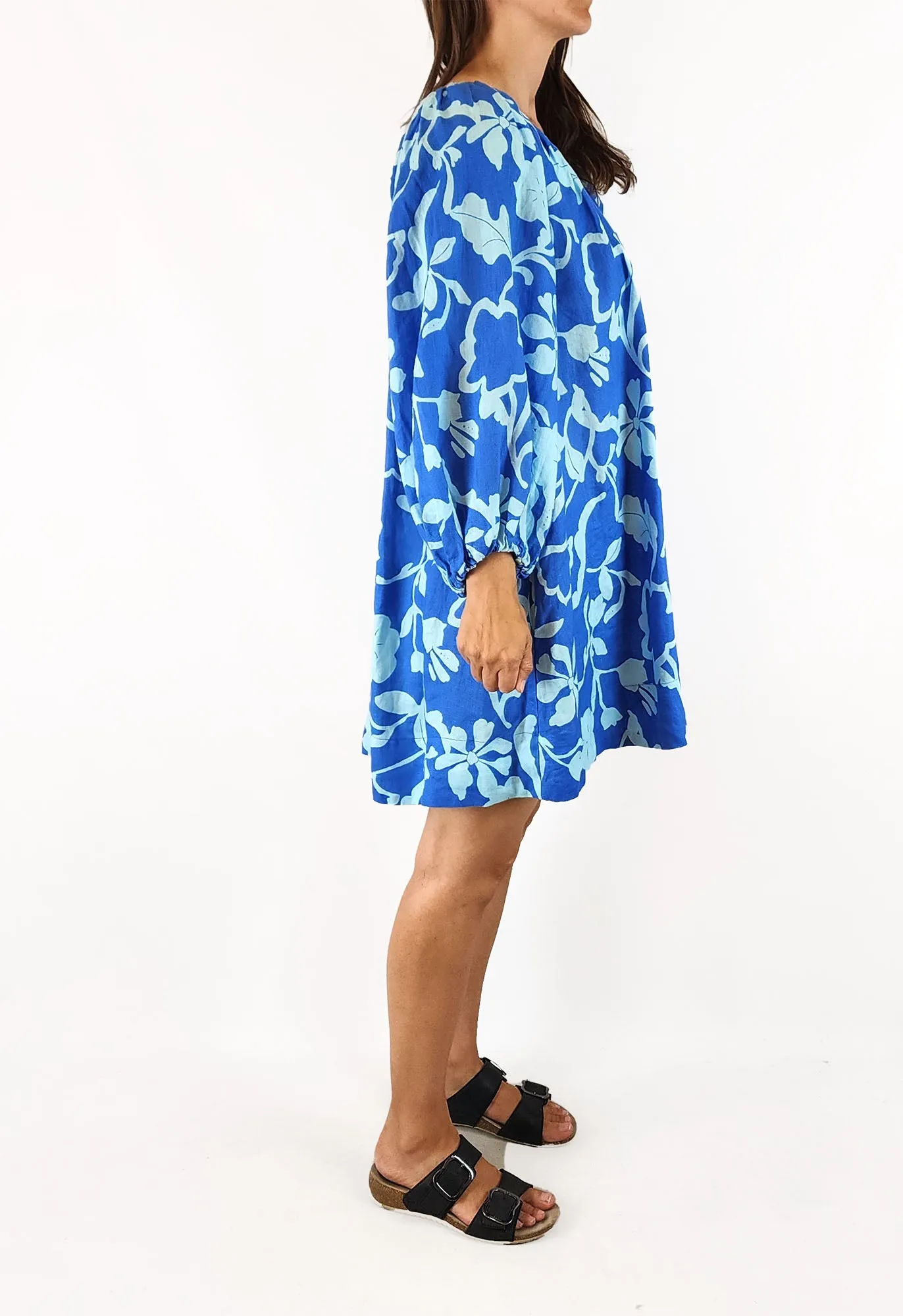 Seed blue linen oversize dress size 8