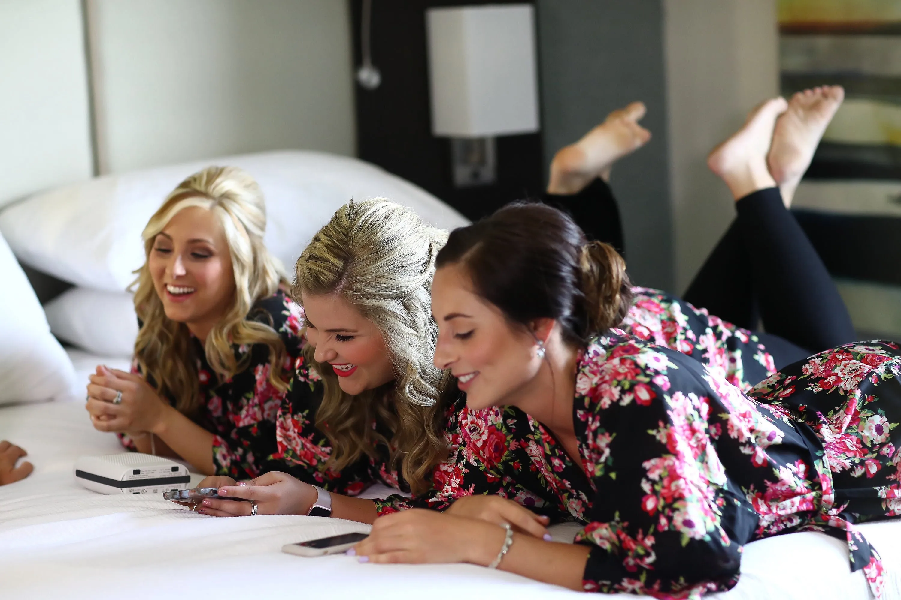 Set of 2  Bridesmaid Floral Robes, Unique Bridesmaid Gifts, Getting Ready Robes, Set of Robes, Kimono Robe, Fast Shipping from New York