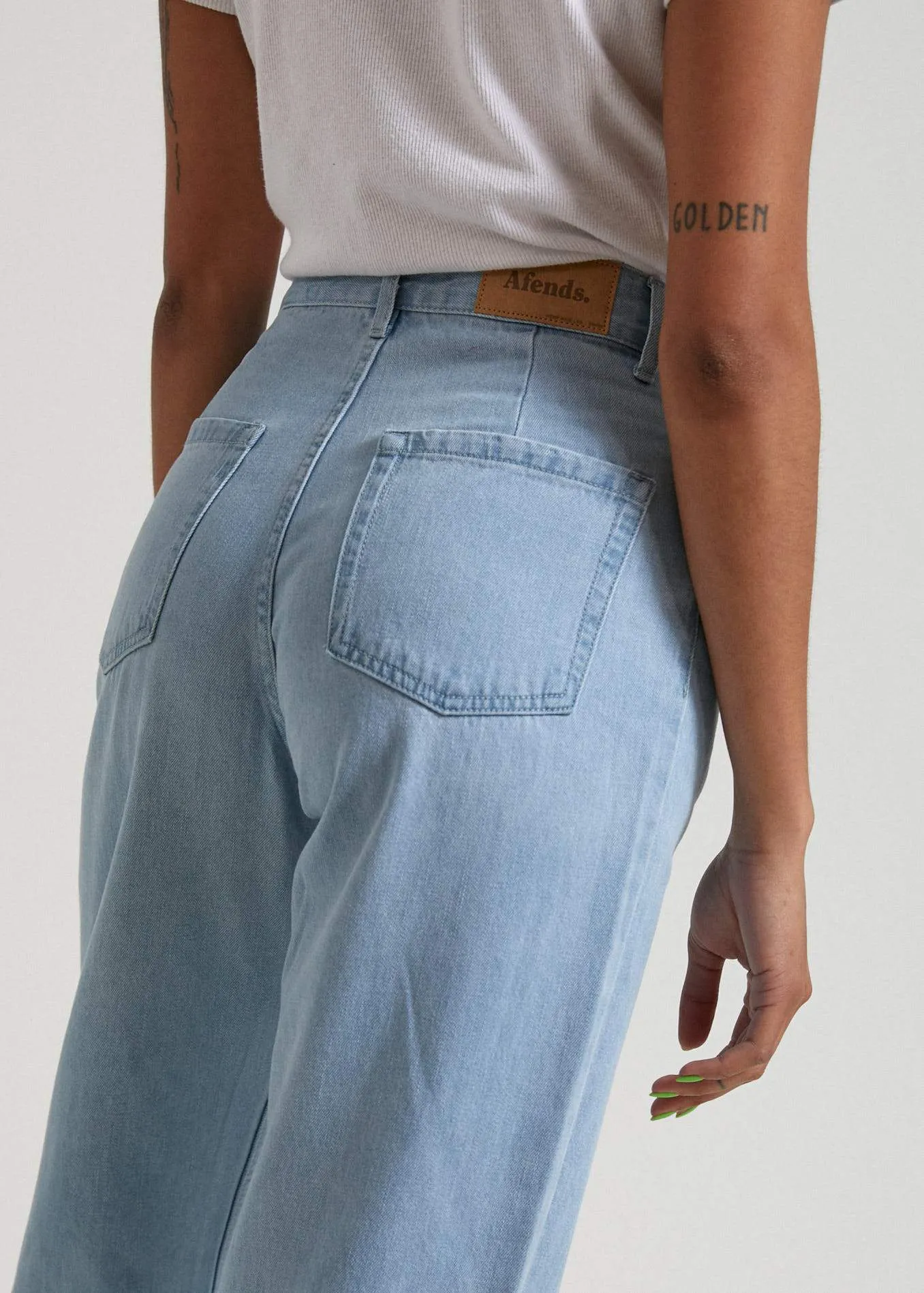 Shelby  - Hemp Denim High Waist Wide Leg Jeans