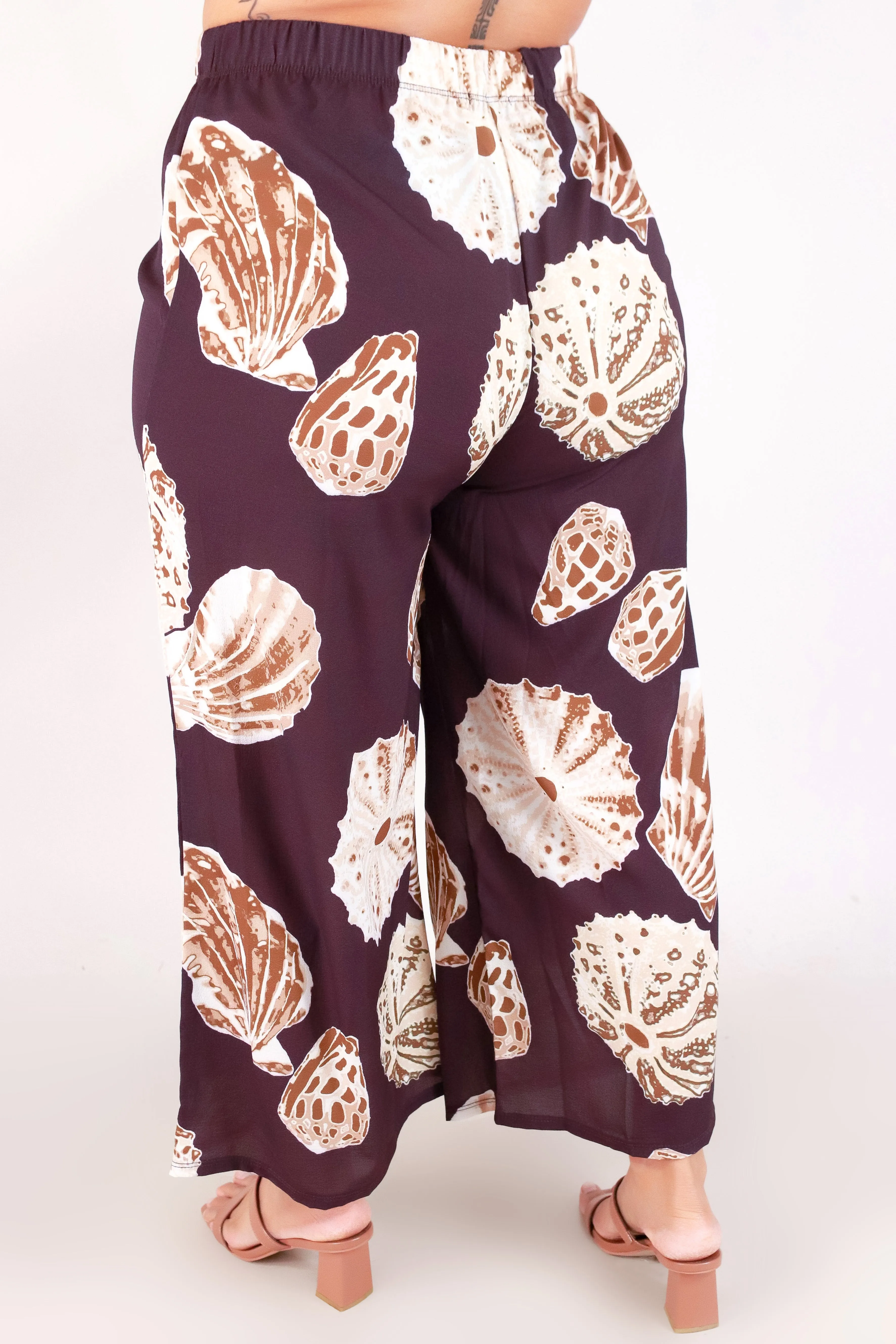 SHELL WIDE LEG PANTS