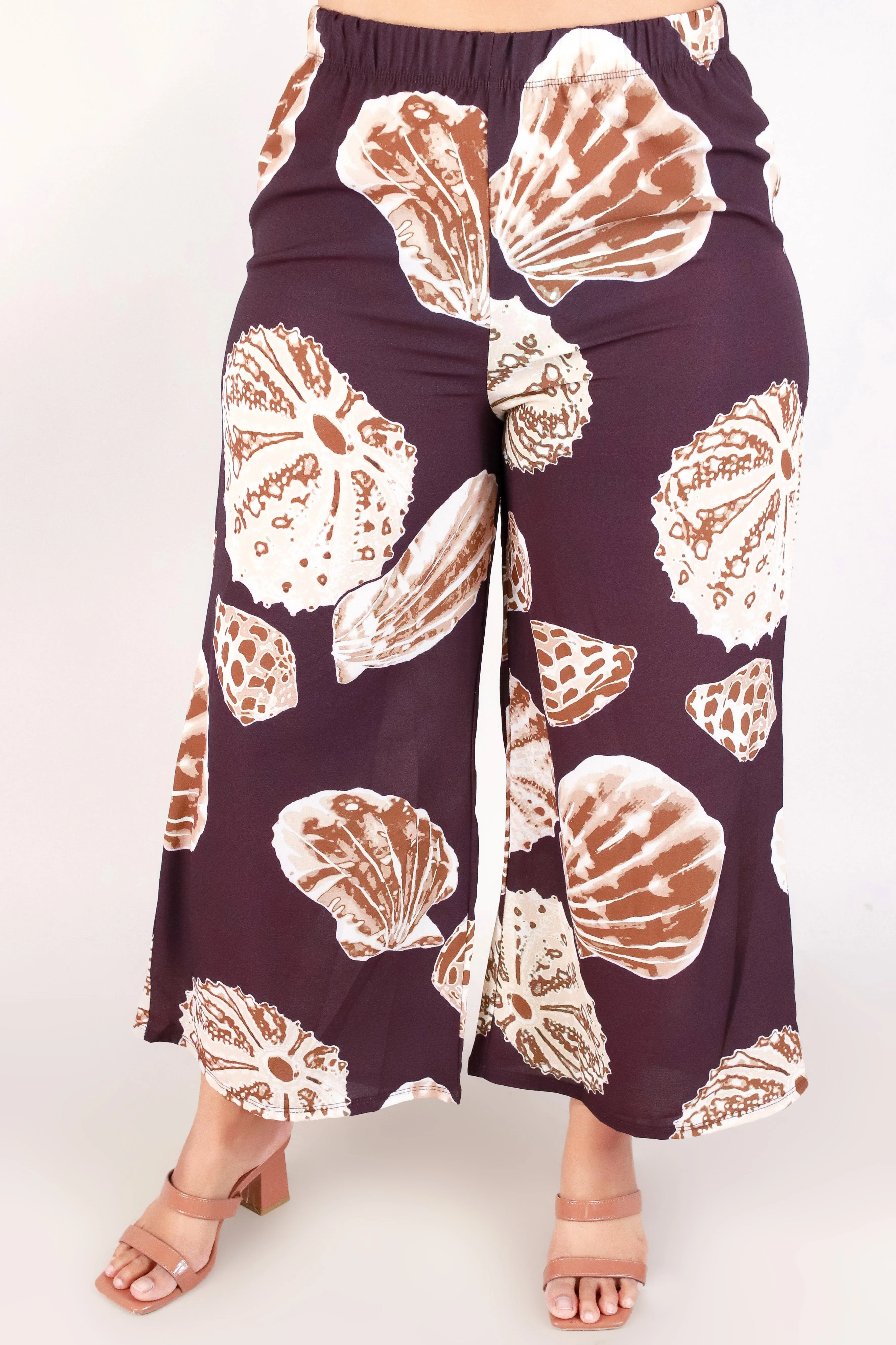 SHELL WIDE LEG PANTS