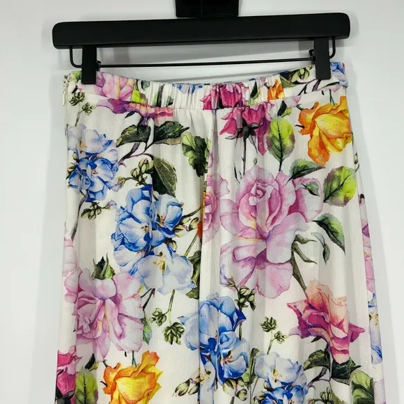 Show Me Your Mumu Skirt White Floral Faux Wrap Midi