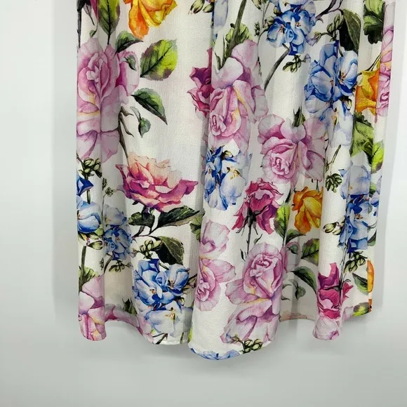 Show Me Your Mumu Skirt White Floral Faux Wrap Midi