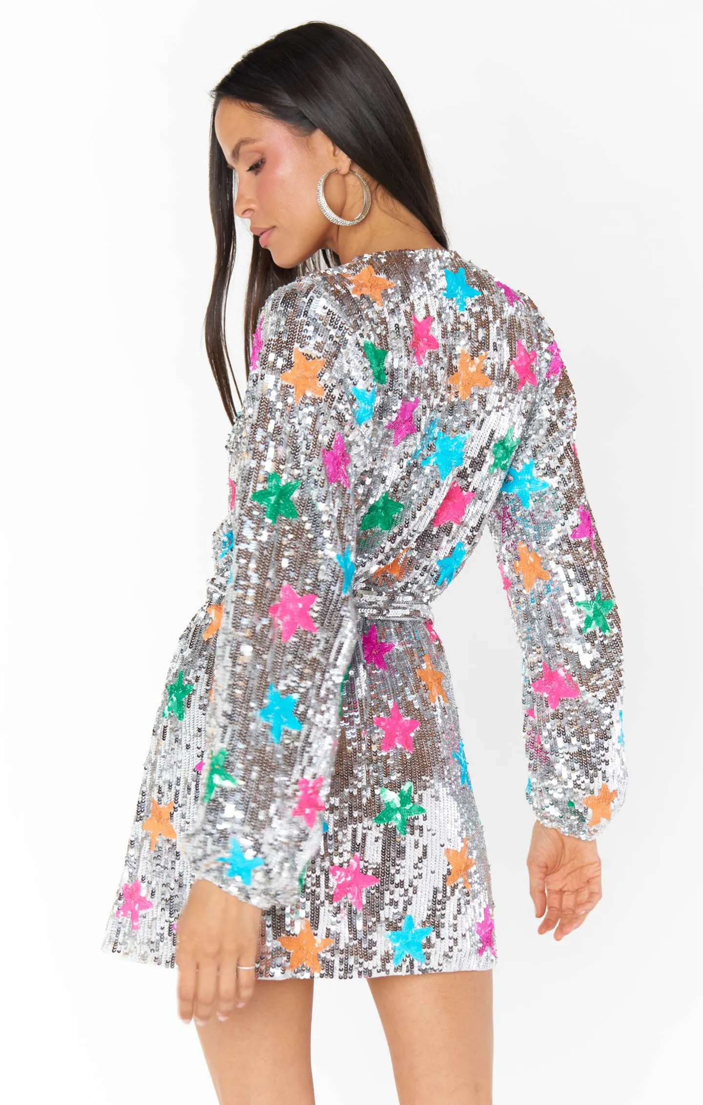 Show Me Your Mumu Wear Me Out Evening Dress Rainbow Stars Sequins
