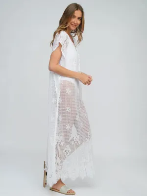 Sicilia Max Cover Up in White