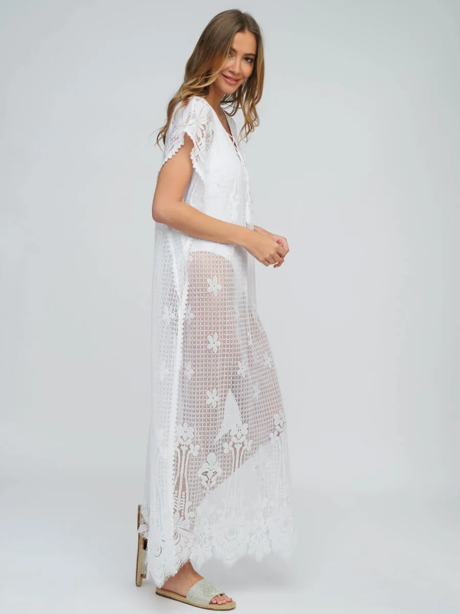 Sicilia Max Cover Up in White