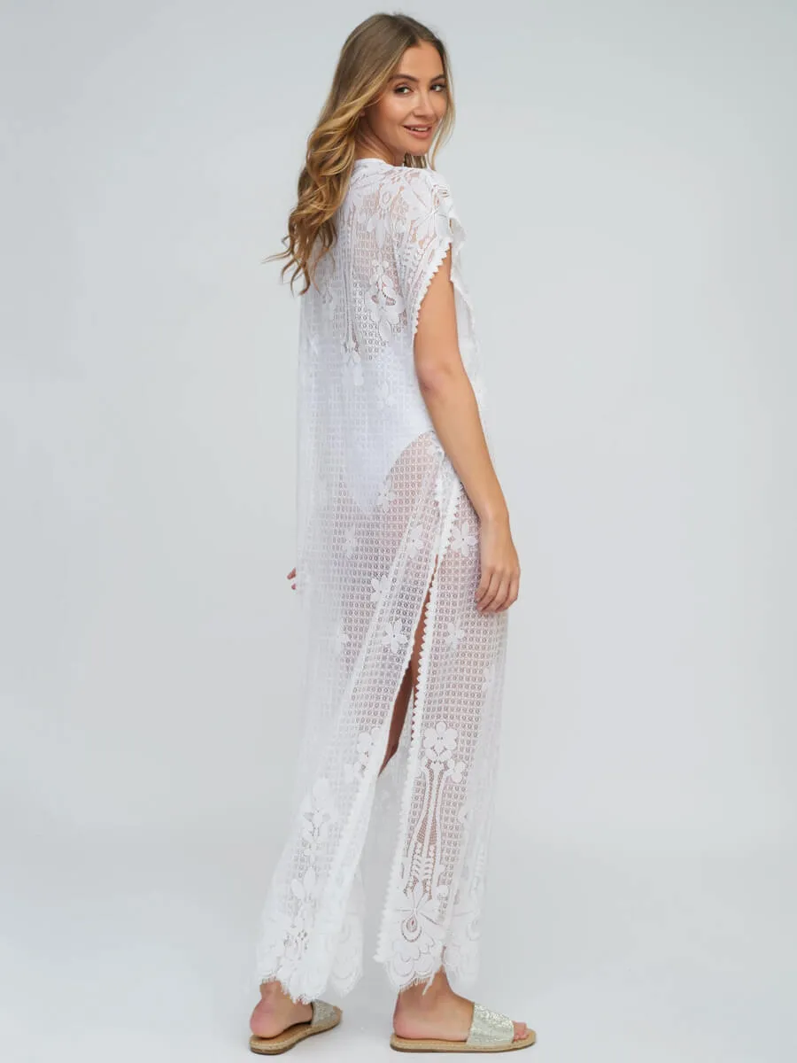 Sicilia Max Cover Up in White