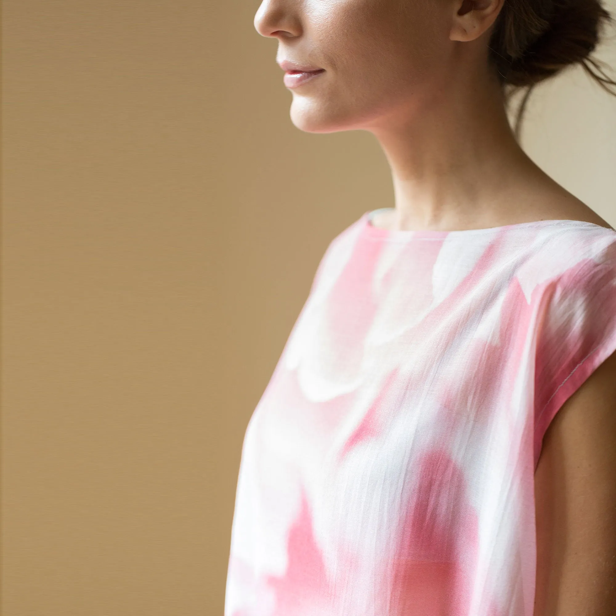 Silk Cotton Kaftan Flower