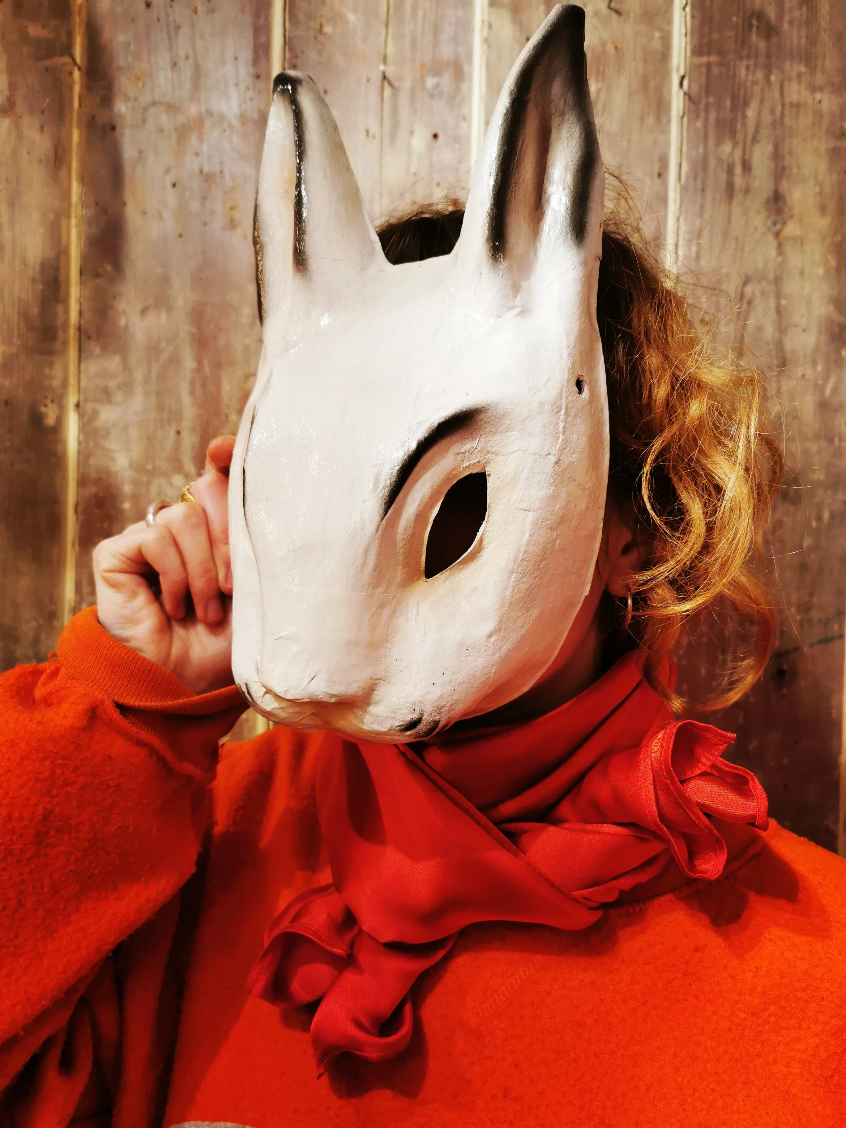 Silk satin scarf
