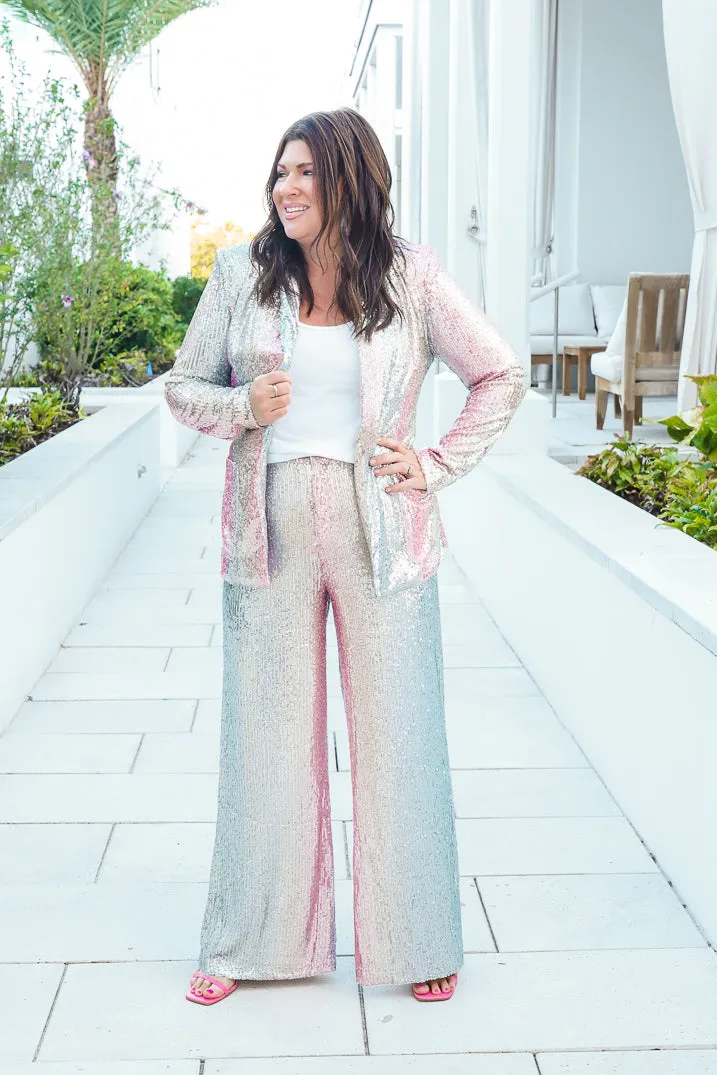 Silver Ombre Sequin Pants