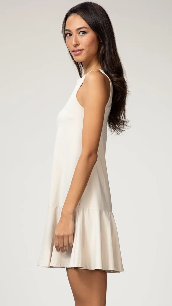 Sleeveless Ruffle Dress - Blanched Almond