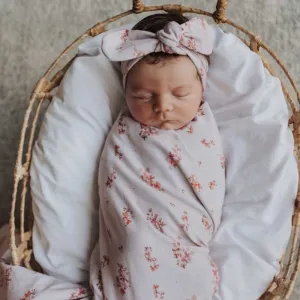 Snuggle Hunny Esther Jersey Wrap & Headband Set