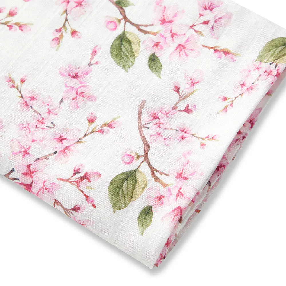 Snuggle Hunny Kids - Organic Muslin Wrap | Cherry Blossom