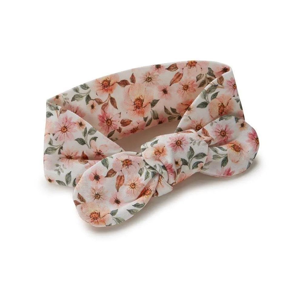 Snuggle Hunny Spring Floral Wrap & Headband Set
