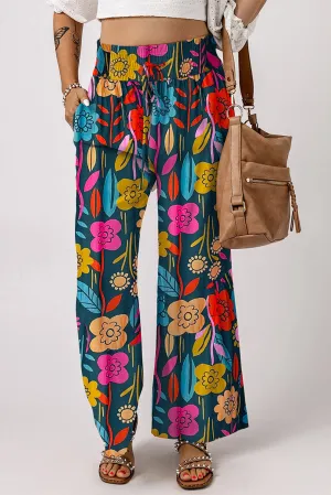 Sonny Printed High Waist Wide Leg Pants