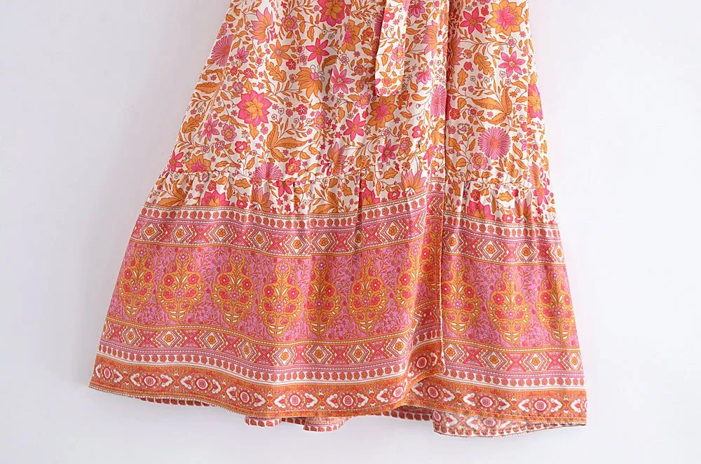 SOPHIA Bohemian Chic  Wrap Mini Dress