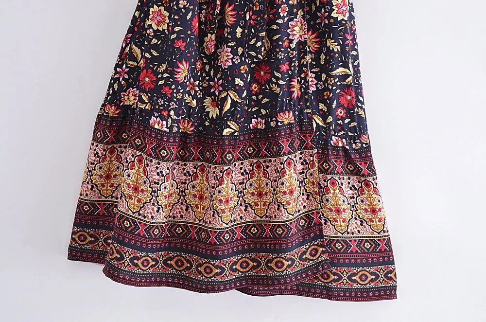 SOPHIA Bohemian Chic  Wrap Mini Dress
