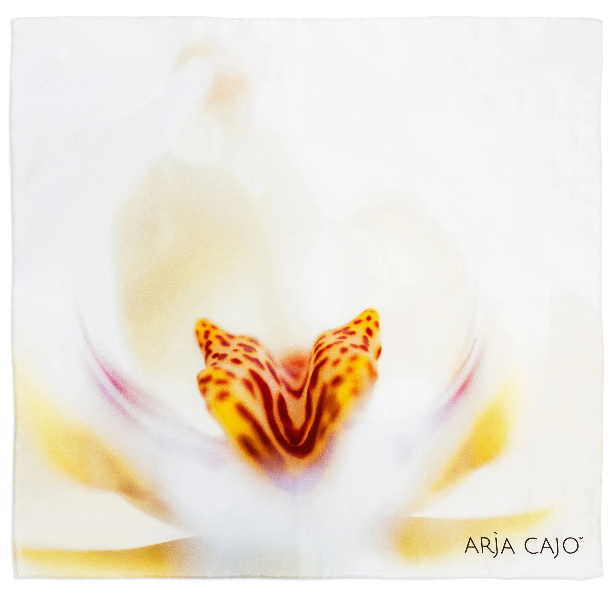 Special Edition White Orchid Silk headscarf