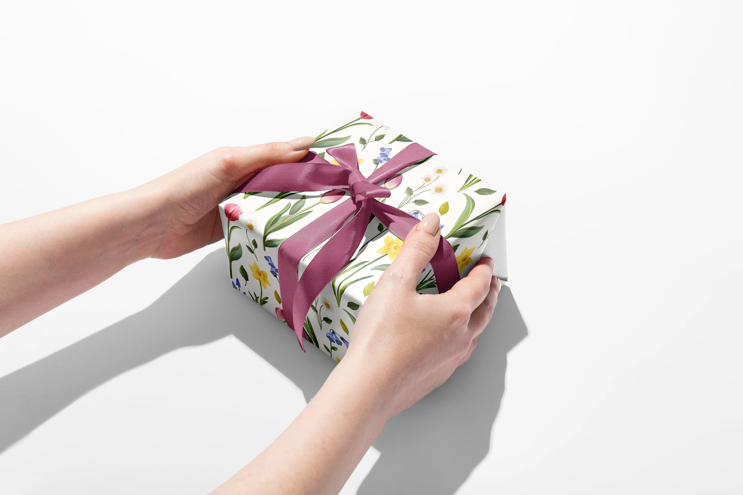 Springtime Florals Wrapping Paper - 5 Sheets