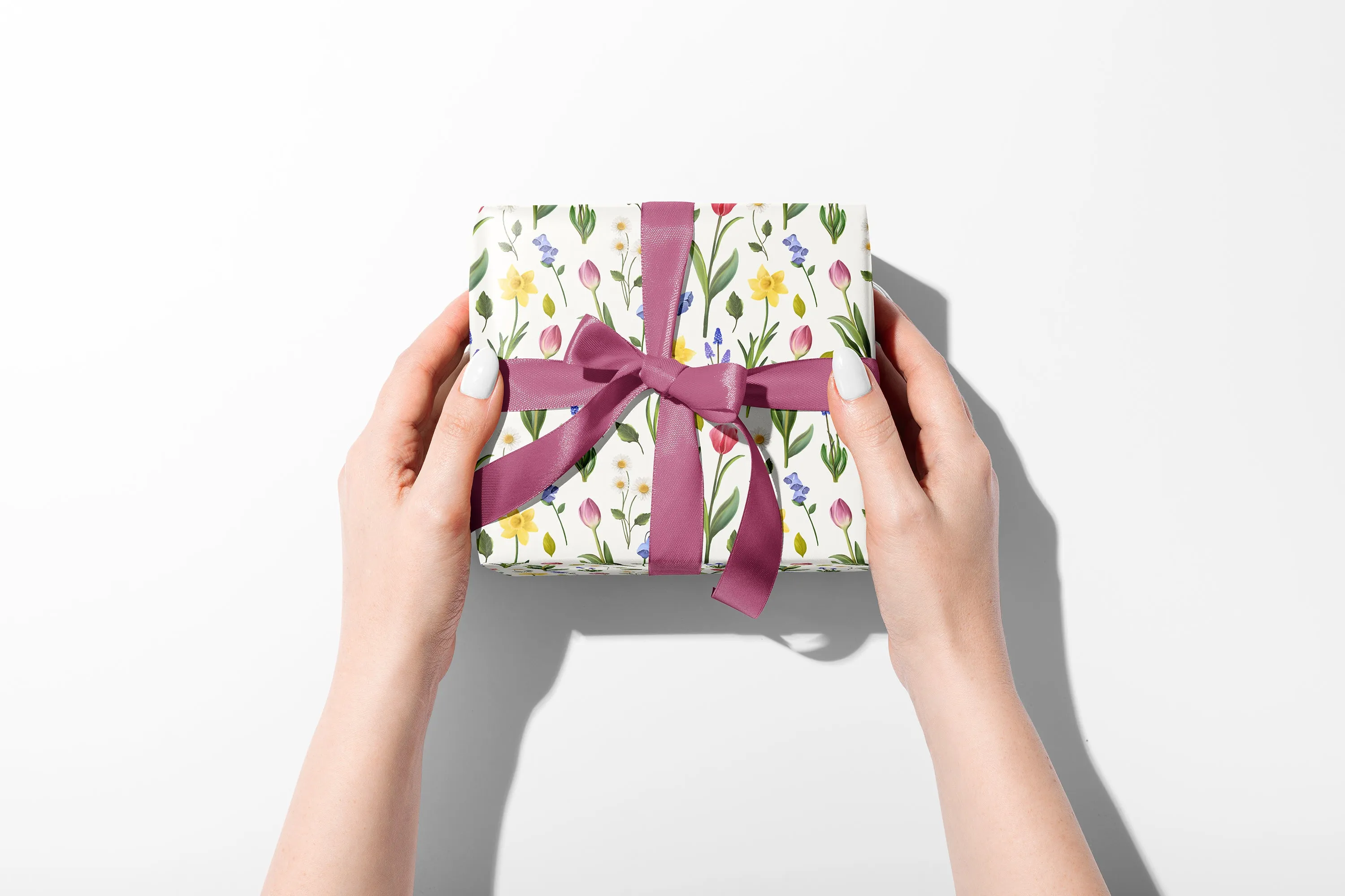 Springtime Florals Wrapping Paper - 5 Sheets