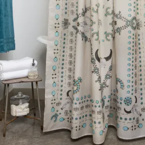 Squash Blossom Shower Curtain Bone