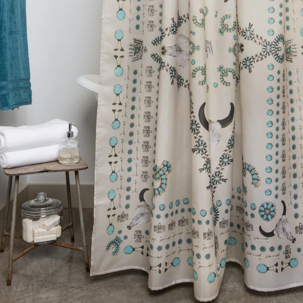 Squash Blossom Shower Curtain Bone