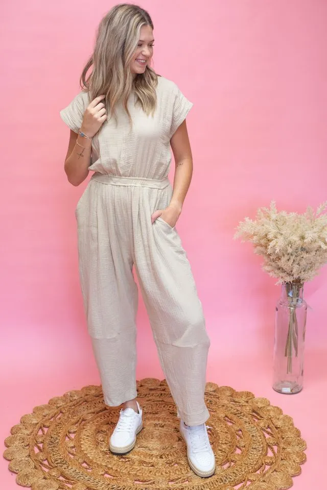 Stone Gauze Jumpsuit