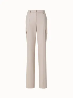 Straight Cotton Double-Face Cargo Pants