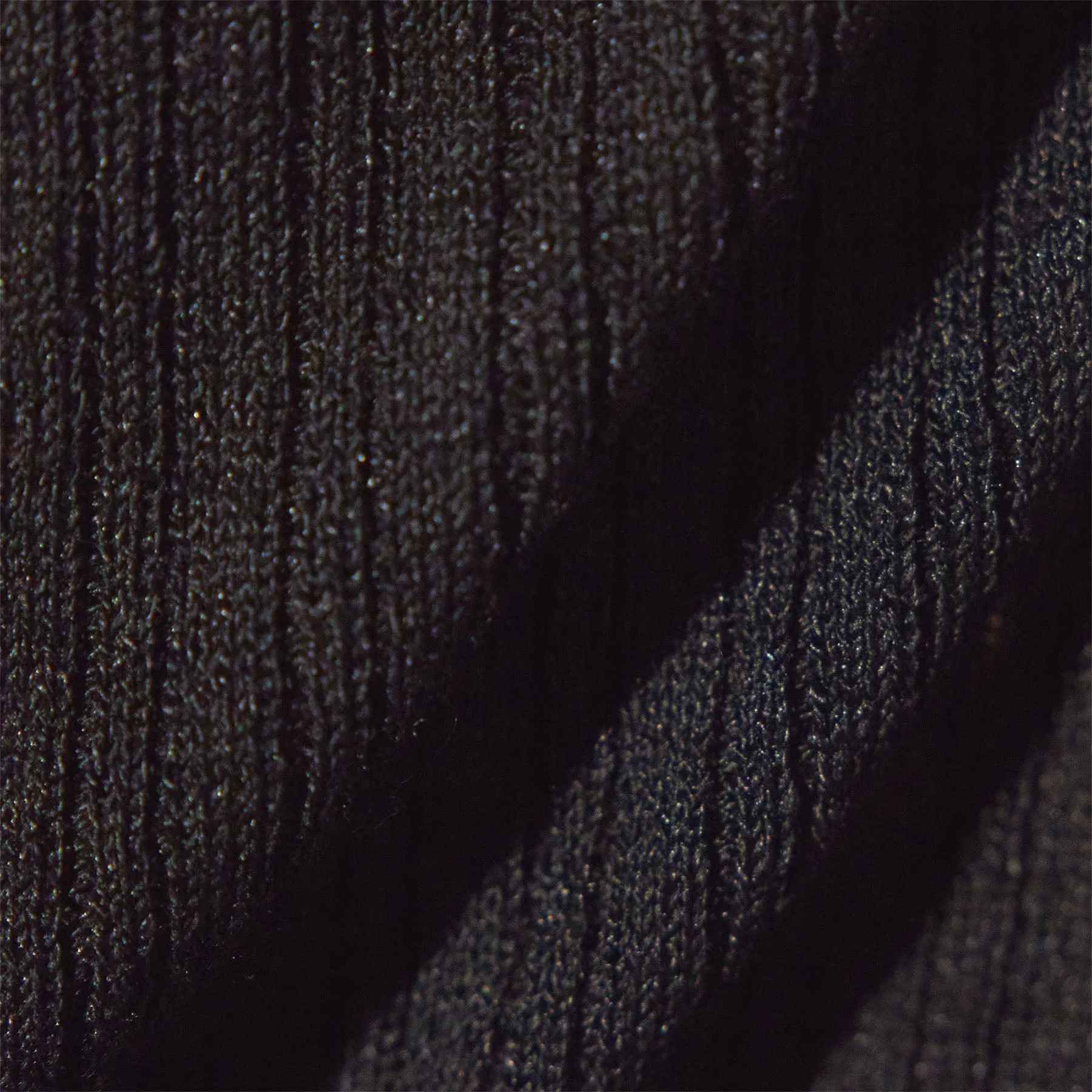 Stretch Linen Ribbed Dress - Black
