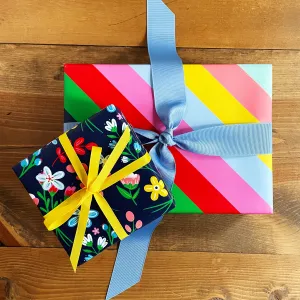 Stripes   Floral Gift Wrap Sheets