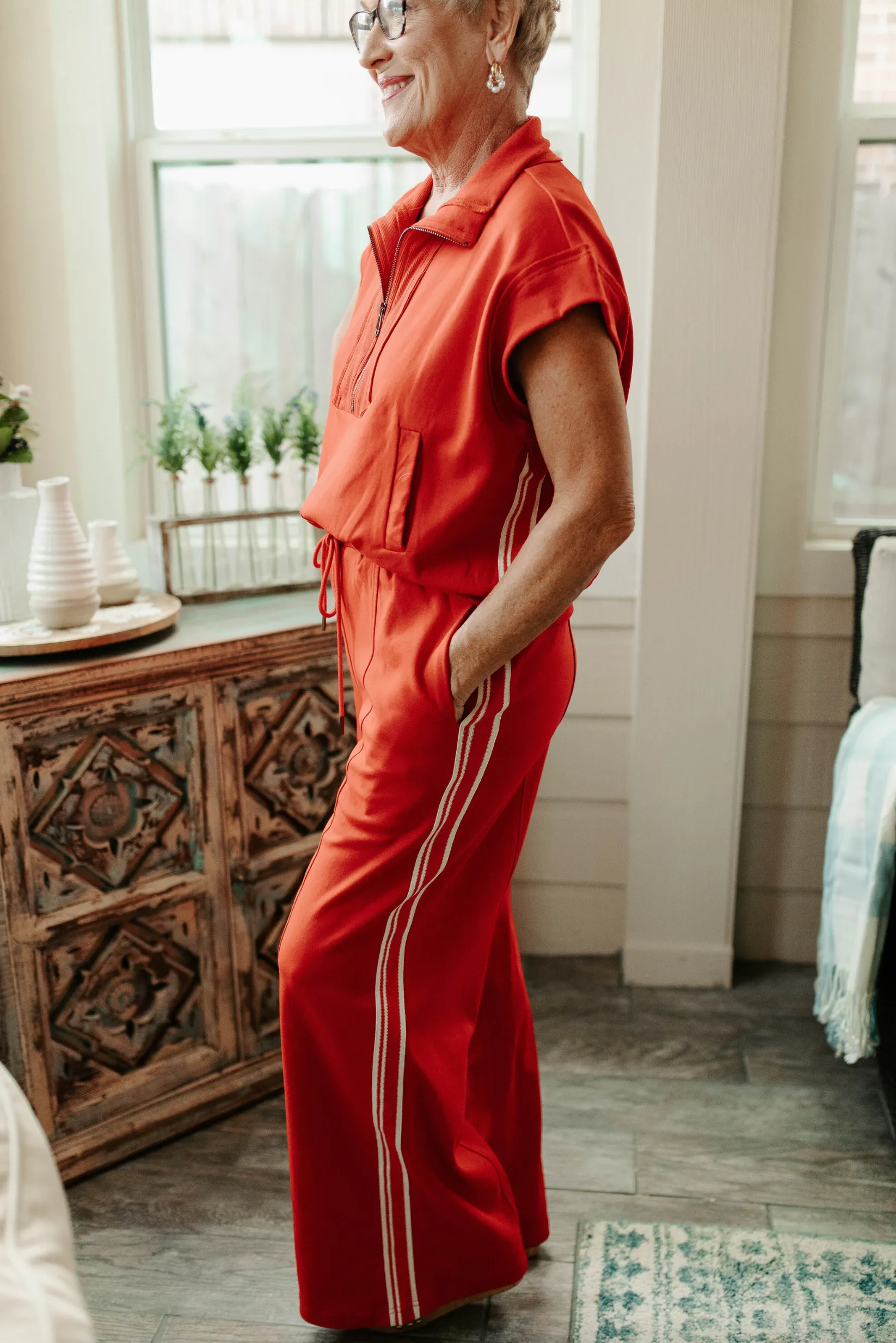 Sue Pant Set - Red